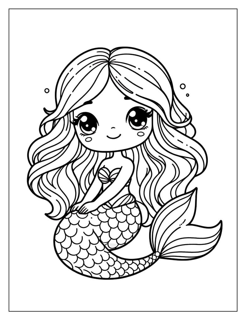 A depiction of a mermaid's daily activities, such as swimming, exploring, or interacting with other sea creatures.