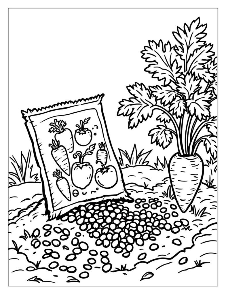A seed packet with a drawing of a flower.