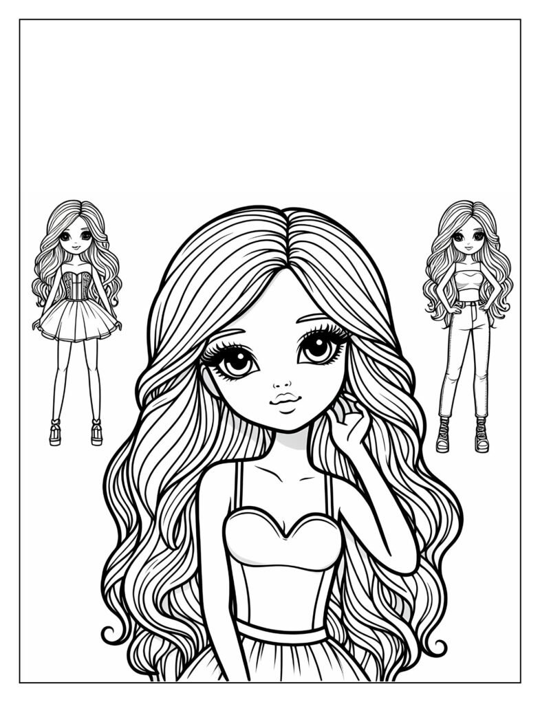 An Adorable Barbie doll with a playful expression, appealing to younger audiences.