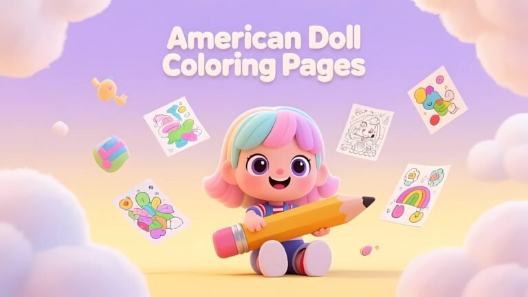 15 Free American Doll Coloring Pages (PDF Printables)