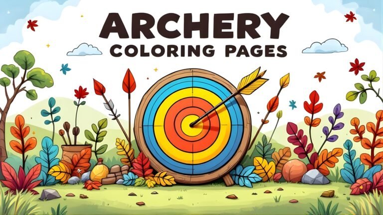 15 Free Archery Coloring Pages  (PDF Printables)