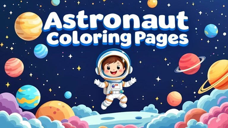Astronaut Coloring Pages – 16 Free Printables for Little Space Explorers!