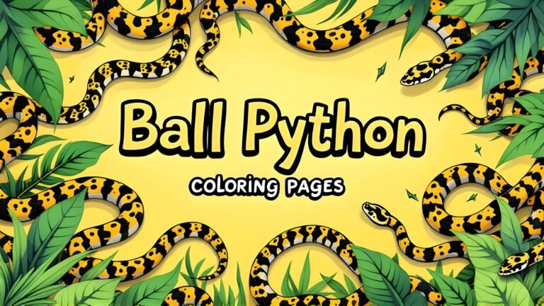 15 Free Ball Python Coloring Pages (PDF Printables)