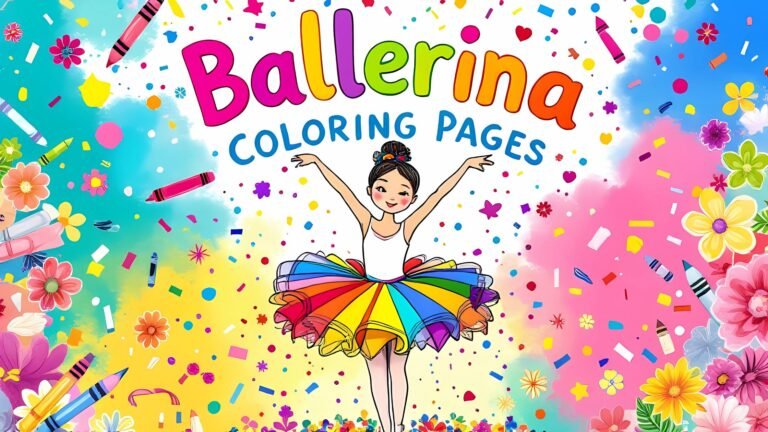 Free Printable Ballerina Coloring Pages – 15 Graceful Designs for Dance Lovers of All Ages