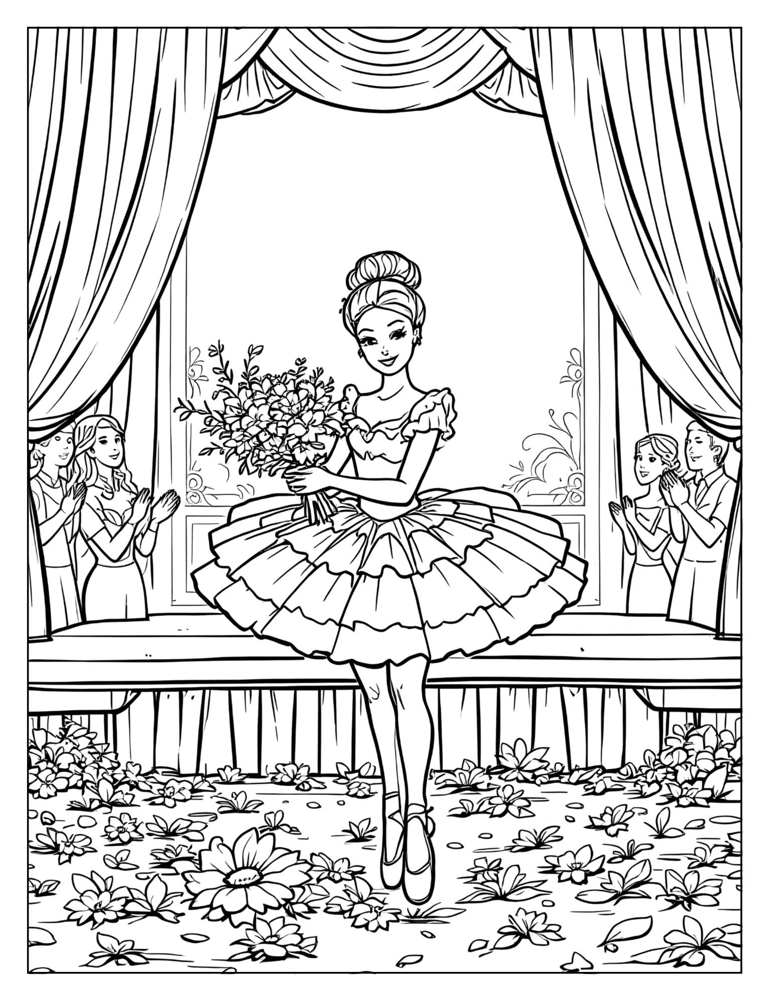 15 Ballerina Barbie Coloring Pages (Free PDF Printables) - Freentable
