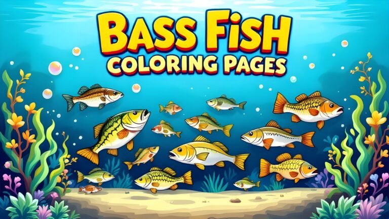 15 Free Bass Fish Coloring Pages (PDF Printables)