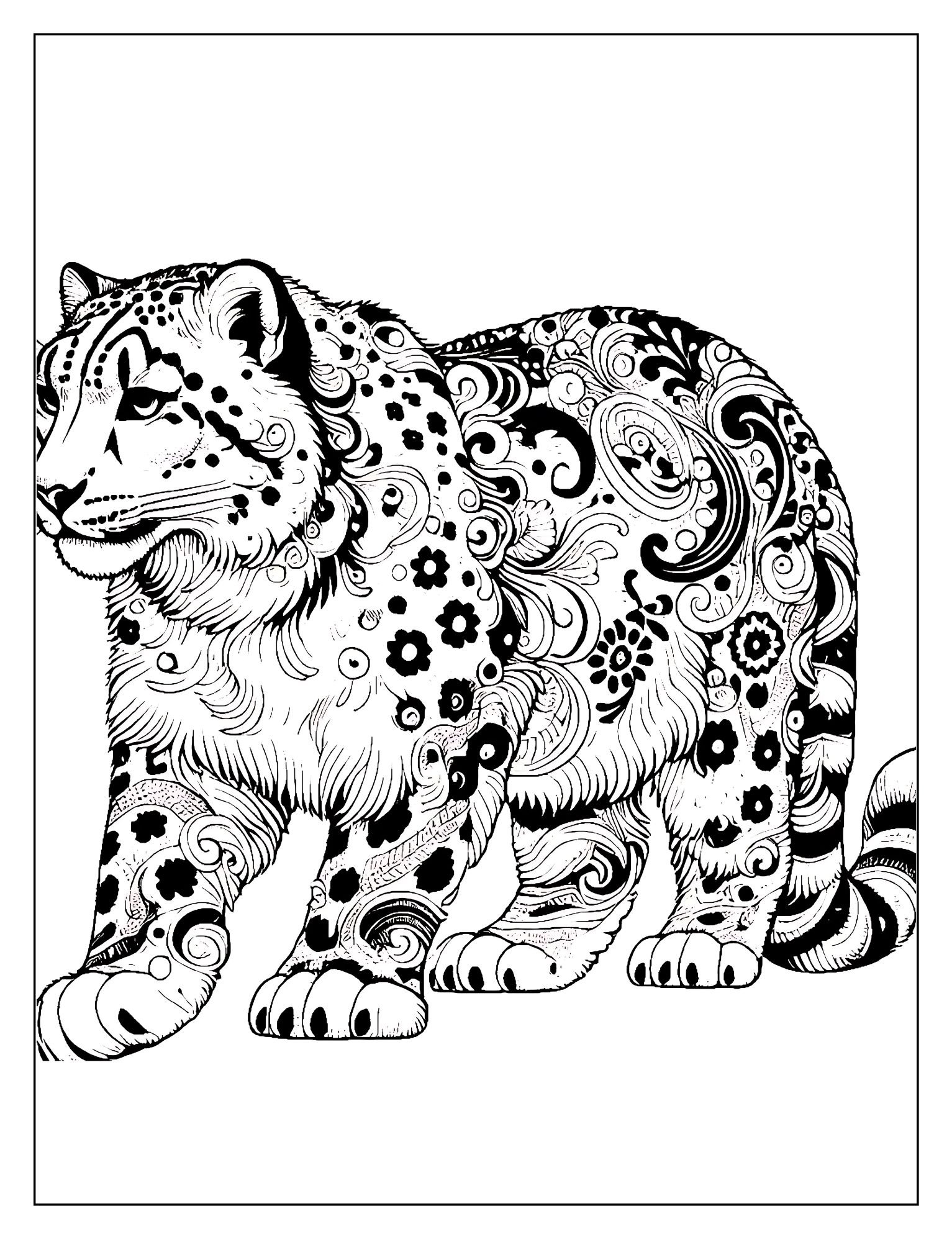 15 Snow Leopard Coloring Pages [ Free PDF Printables ] - Freentable