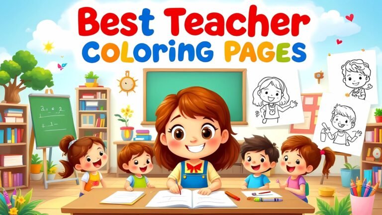 15 Best Teacher Coloring Pages (Free PDF Printable)