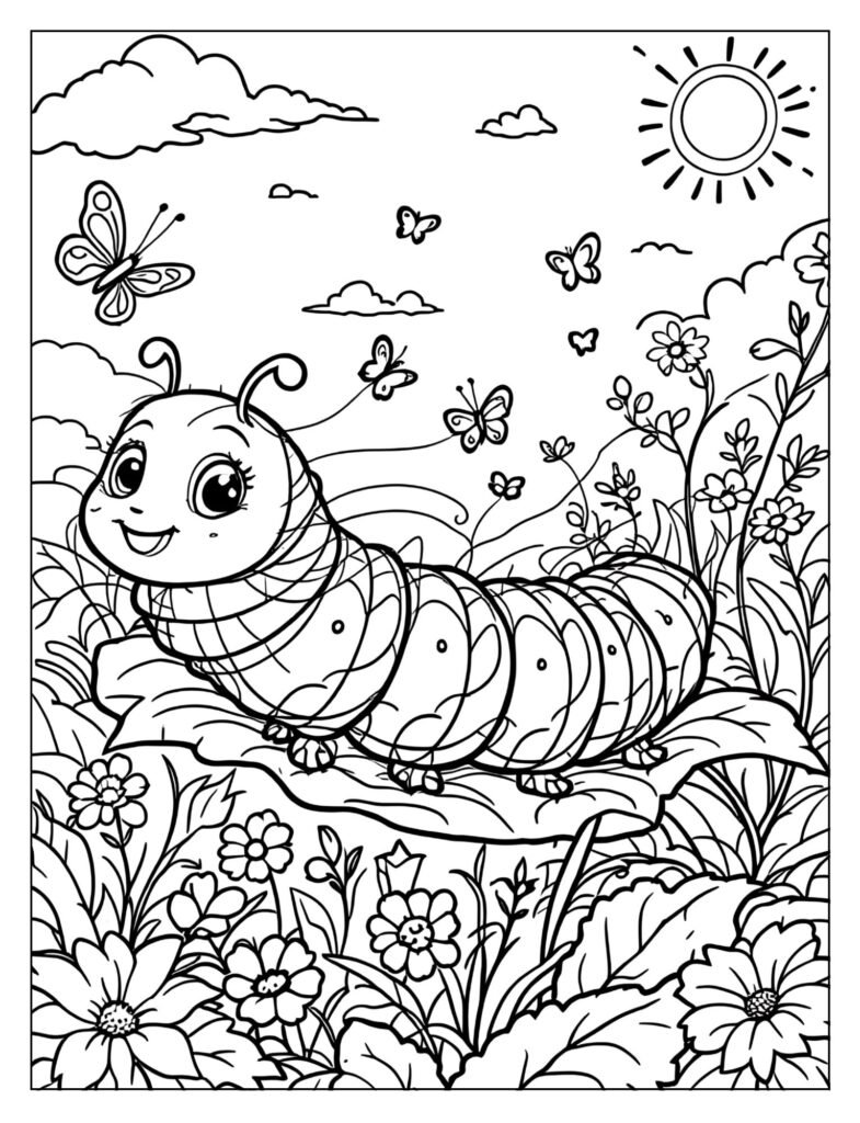 The caterpillar building its chrysalis to sleep inside.