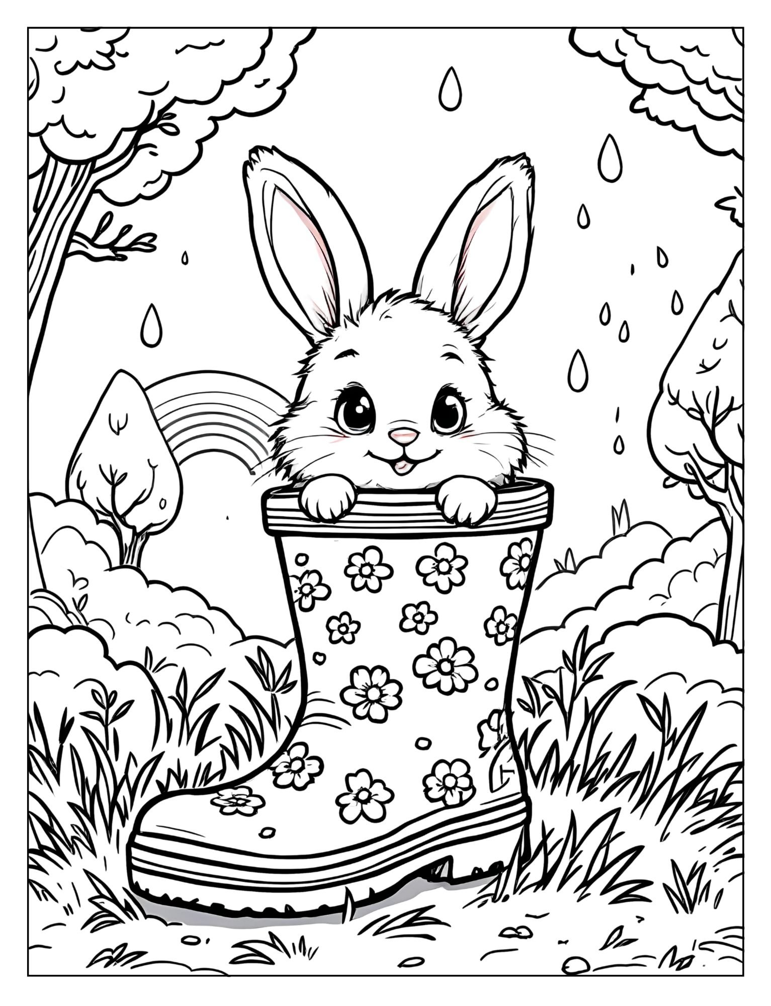 15 Free Cute Bunny Coloring Pages (PDF Printables) - Freentable
