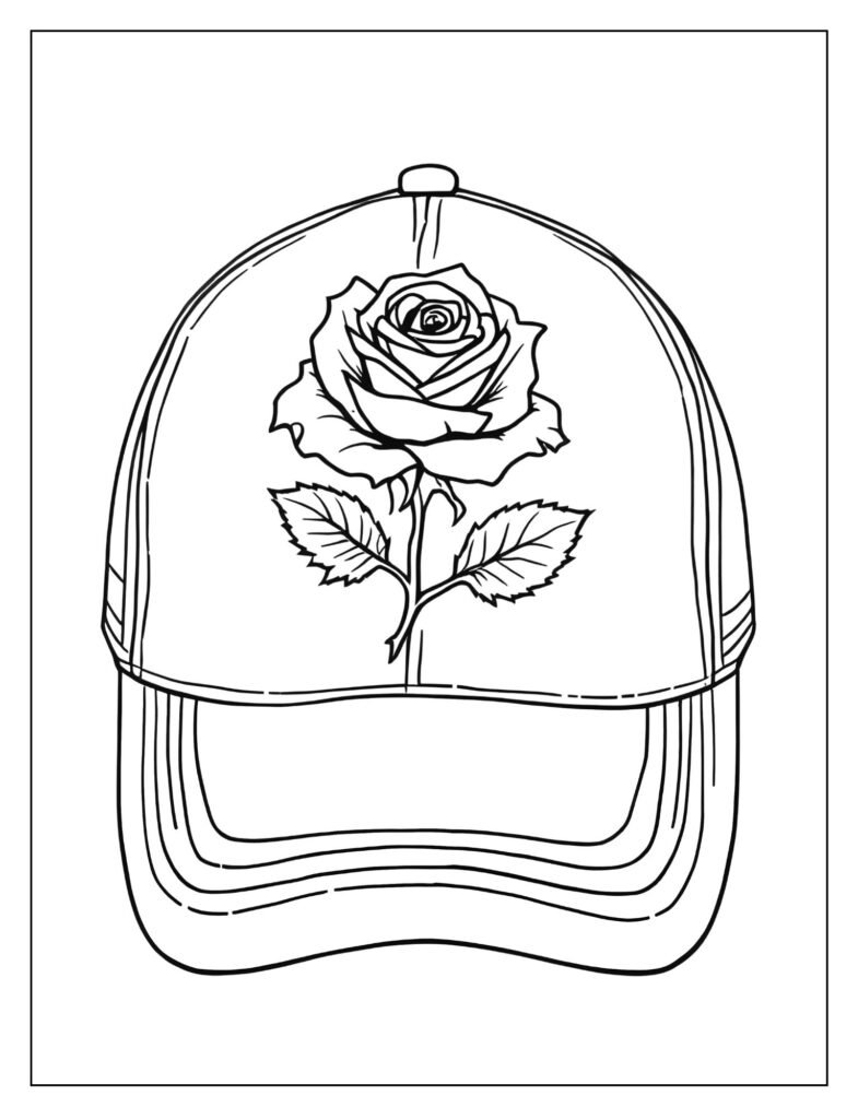 Close-up of the front panel of a baseball cap, showing a detailed embroidered design with clear stitch lines.