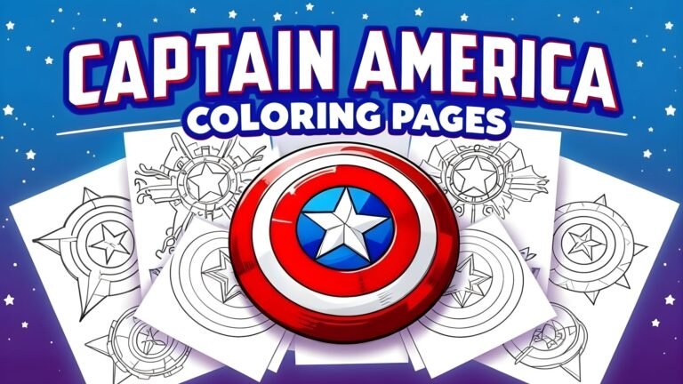 15 Free Captain America Shield Coloring Pages (PDF Printables)