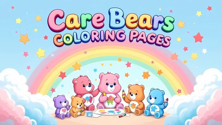 Free Printable Care Bears Coloring Pages – 18 Free Printables Bursting with Love, Kindness & Cuteness!