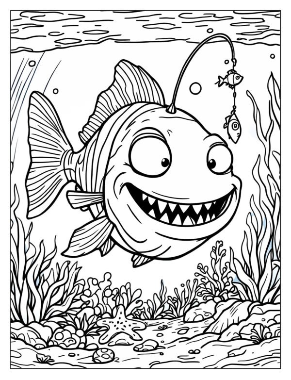 15 Free Angler Fish Coloring Pages (PDF Printables) - Freentable