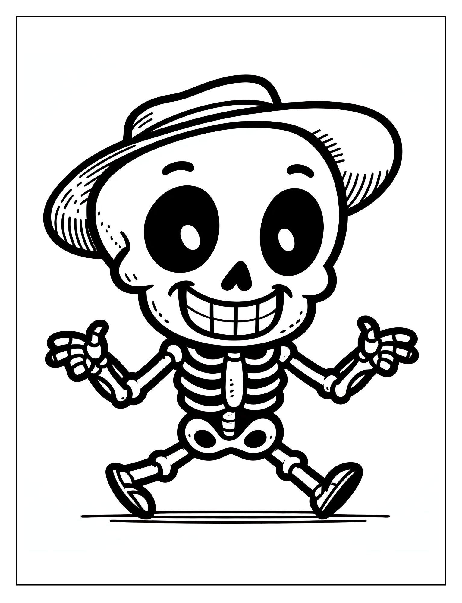 Free Printable Skeleton Coloring Pages – 13 Free Printables for Spooky ...
