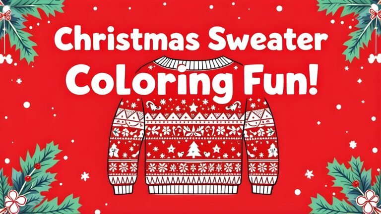 15 Free Christmas Sweater Coloring Pages (PDF Printables)