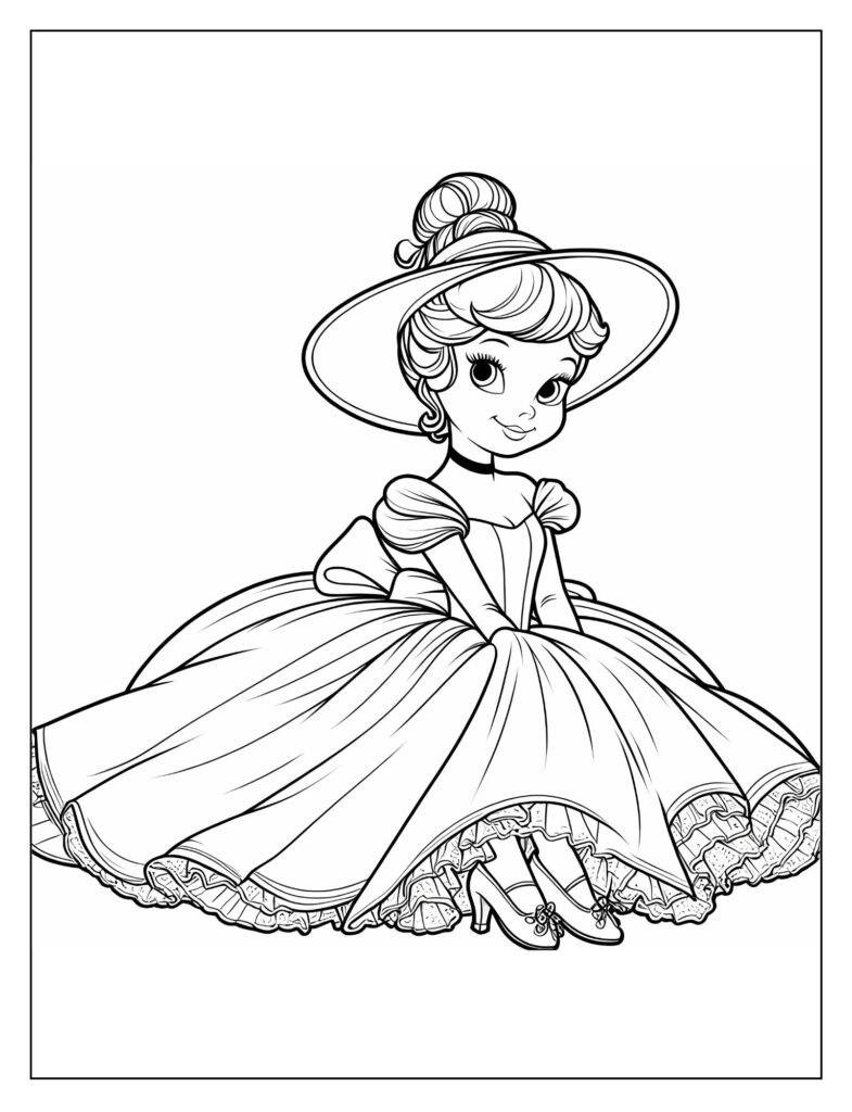 Cinderella's face lit up with joy and excitement as she experiences the magic of the ball.