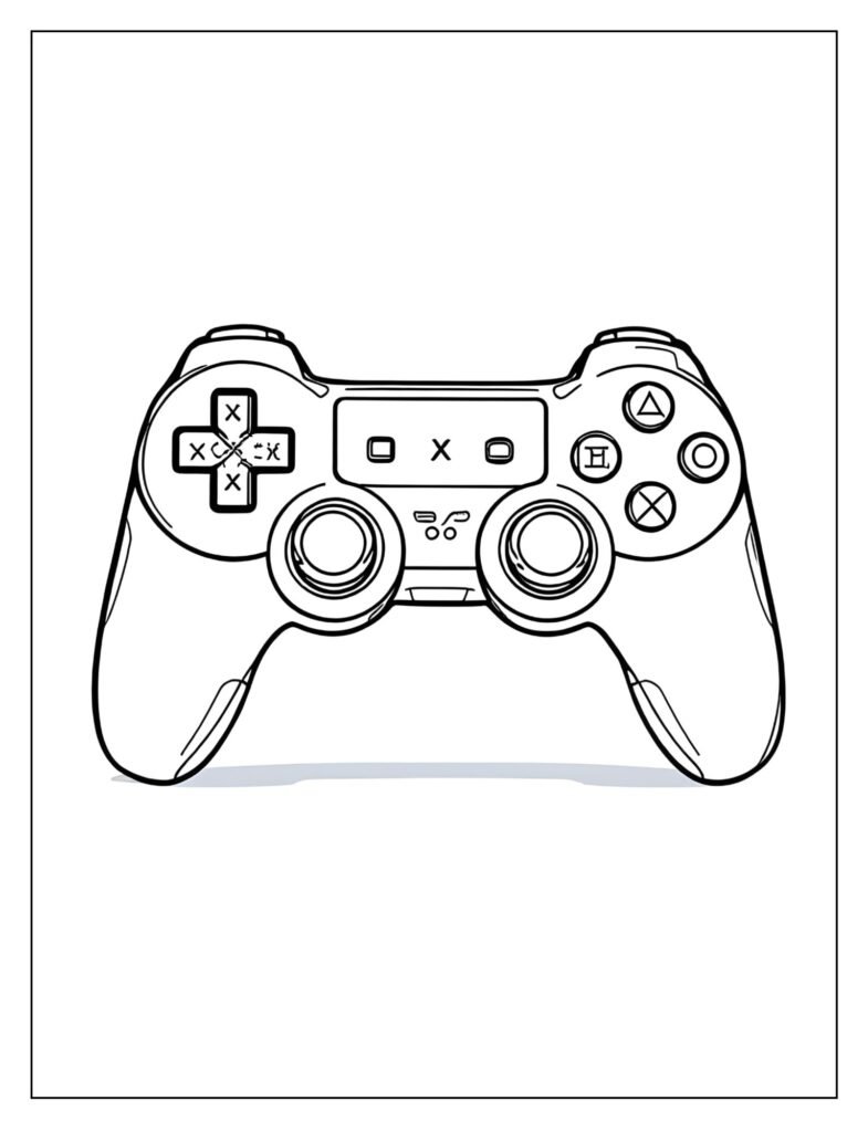 PS5 controller drawing with clear outlines of the subtle micro-texture symbols on the grip areas.