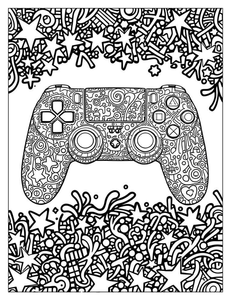 15 Free PS5 Controller Coloring Pages (PDF Printables) - Freentable