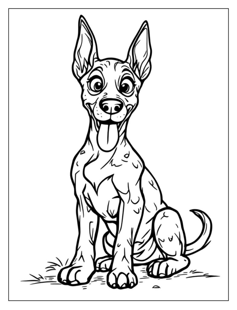 A small, adorable Doberman puppy.