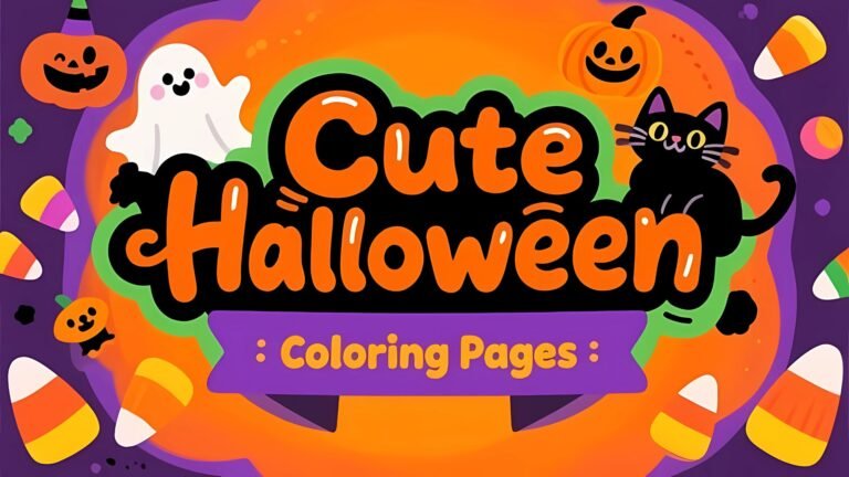 15 Free Cute Halloween Coloring Pages (PDF Printables)