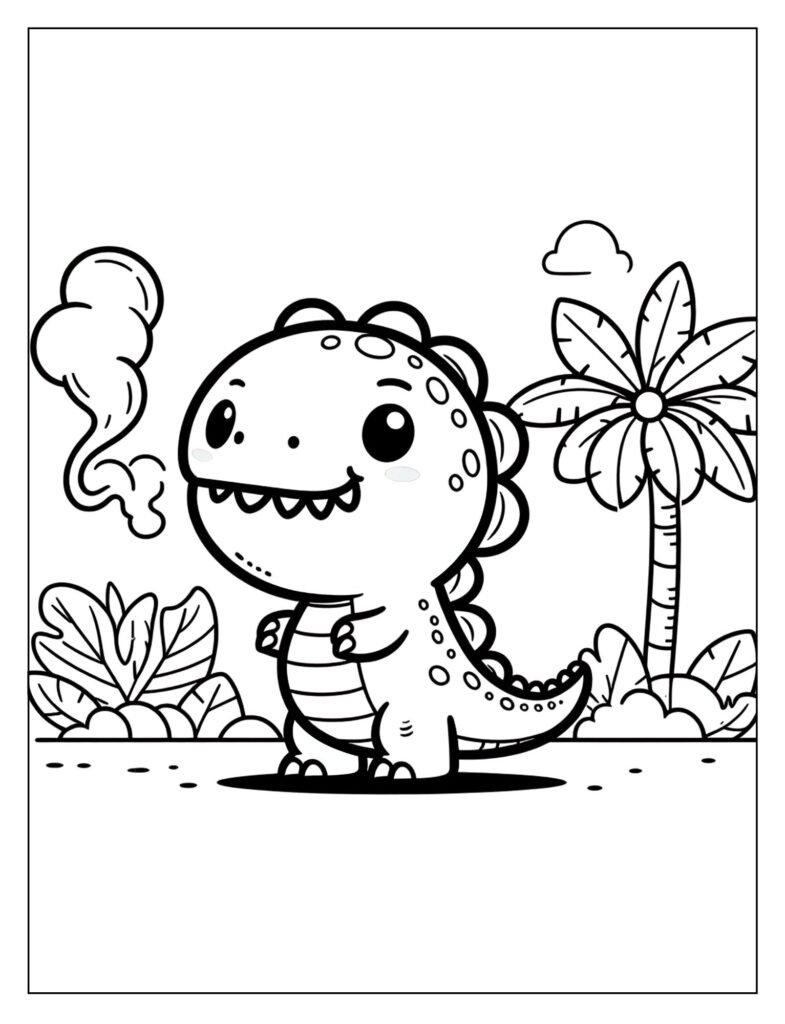 Dinosaurs exploring a prehistoric landscape, perhaps on a journey.