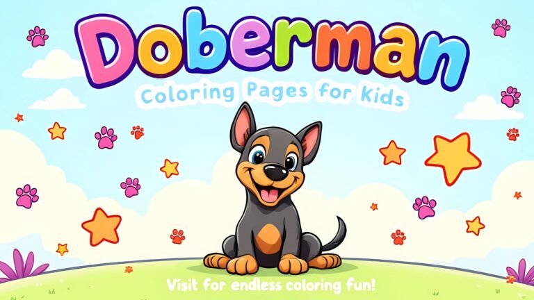 Doberman Coloring Pages – 16 Free Printable Designs for Dog Lovers