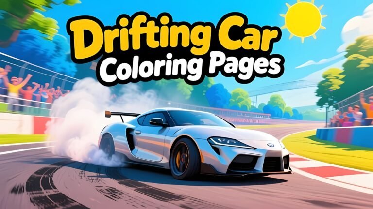 15 Free Drifting Car Coloring Pages (PDF Printables)