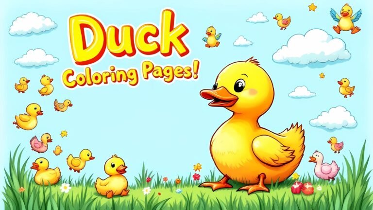 Duck Coloring Pages – 16 Free Printables for Quacky Fun!