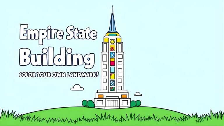 15 Free Empire State Building Coloring Pages (PDF Printables)