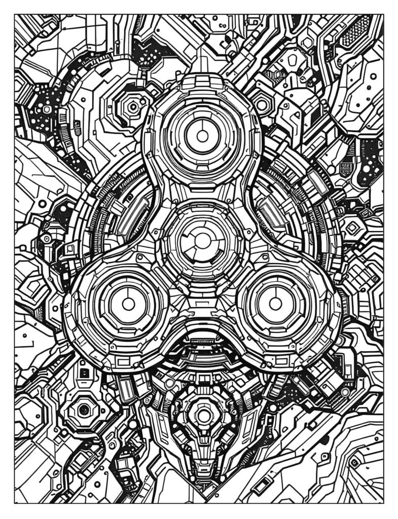 Highly geometric and angular fidget spinner with many sharp edges, resembling a futuristic sci-fi gadget.