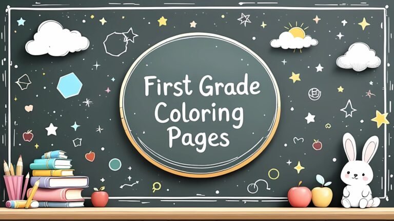 15 First Grade Coloring Pages (Free PDF Printables)
