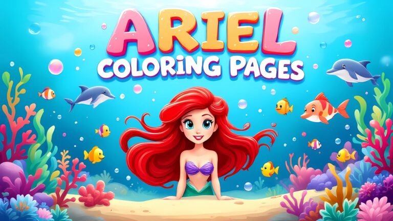 Free Printable Little Mermaid Ariel Coloring Pages – 18 Magical Designs to Make a Splash!