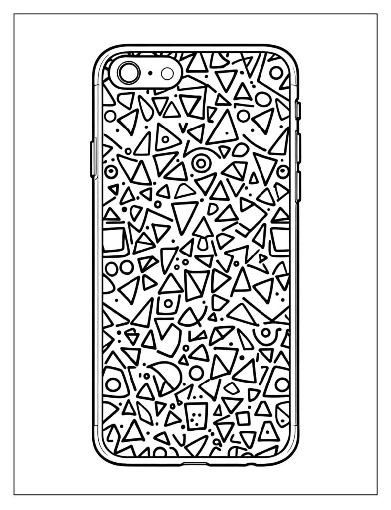 A phone case with a geometric pattern.