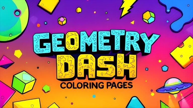 15 Free Geometry Dash Coloring Pages (PDF Printables)