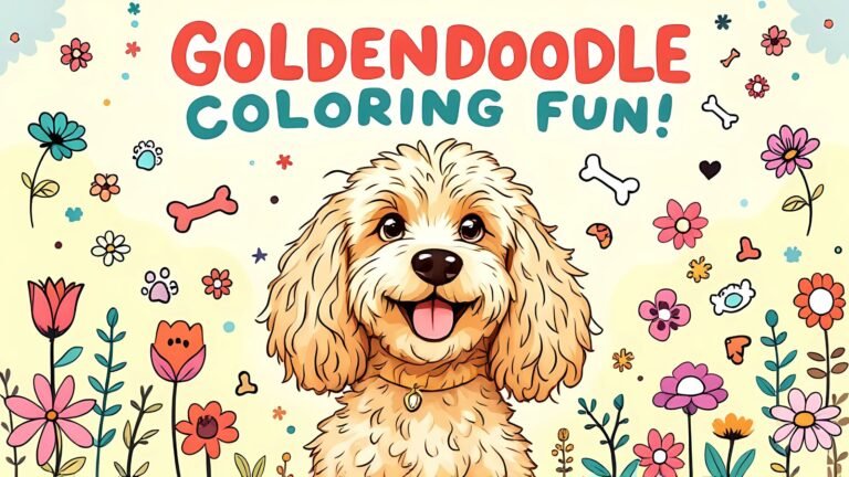 15 Free Goldendoodle Coloring Pages (PDF Printables)