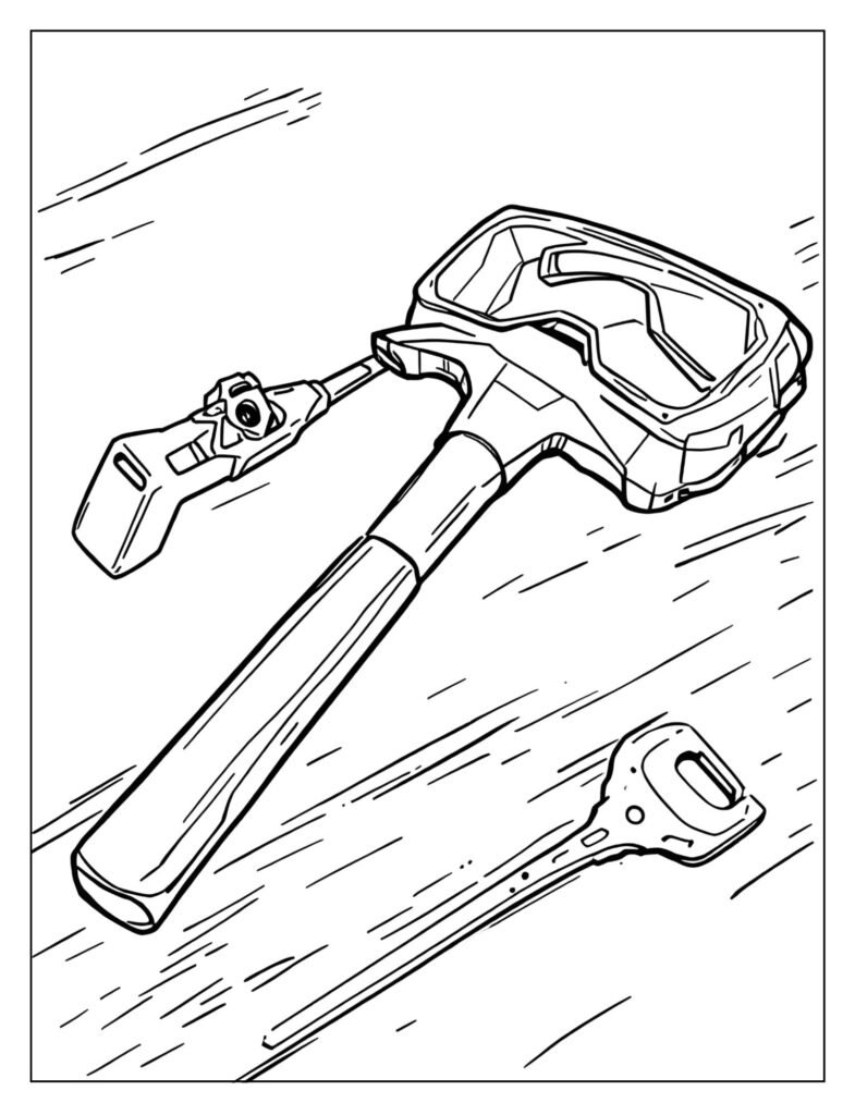 Claw hammer resting next to a pair of clear safety goggles.