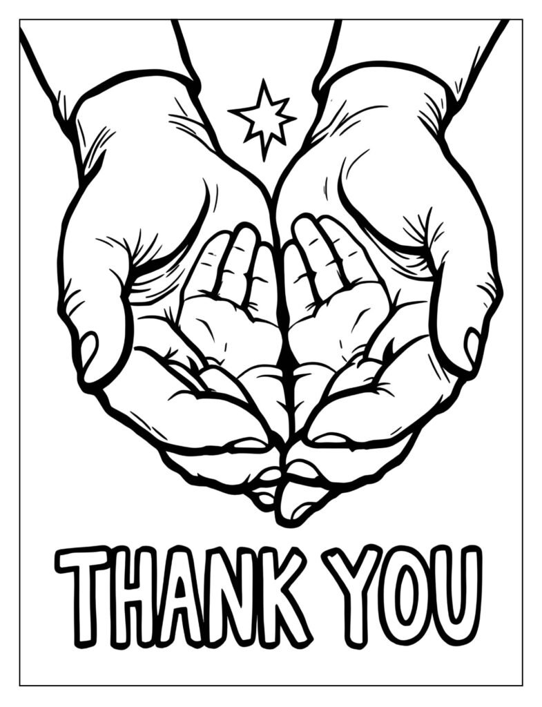 Close-up of large adult hands supporting small child hands that are reaching upwards toward a star.