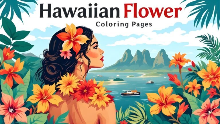 15 Free Hawaiian Flower Coloring Pages (PDF Printables)