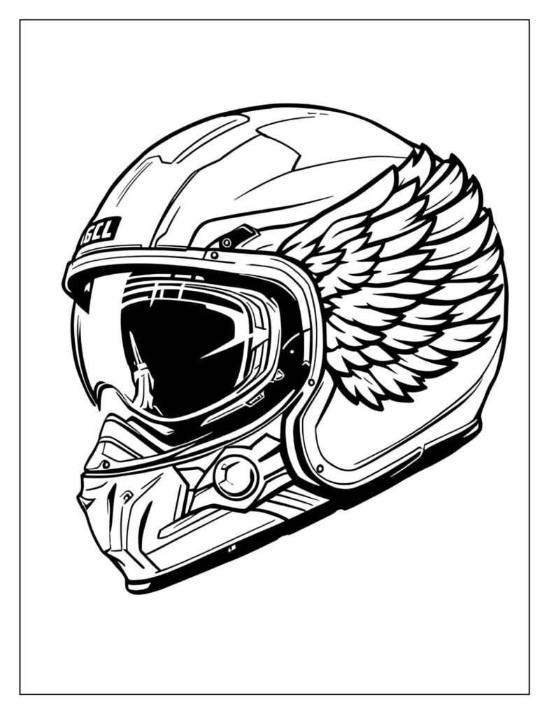 Football helmet featuring a large, stylized animal logo drawn cleanly on the side.
