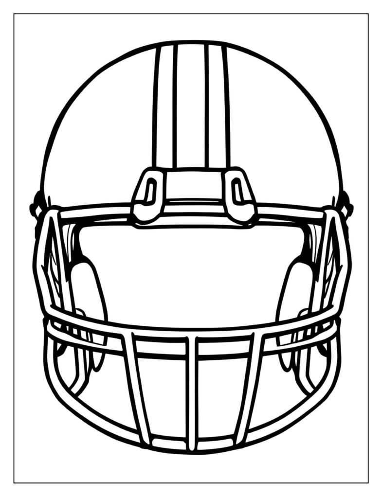 Football helmet with a bold, triple-stripe design running vertically down the center crest.