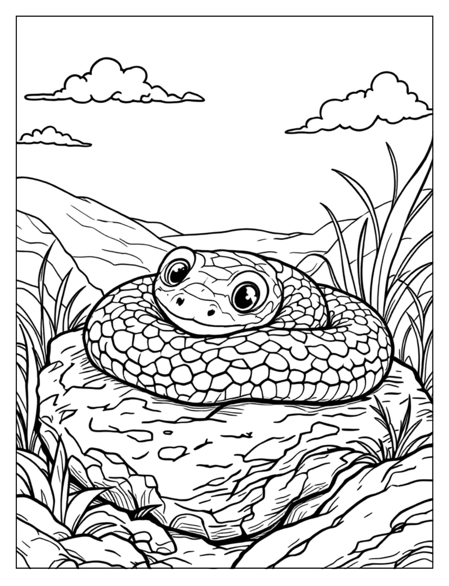100 Free Printables Snake Coloring Pages - Freentable