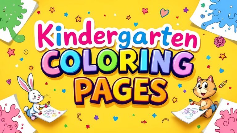 15 Free Kindergarten Coloring Pages (PDF Printables)