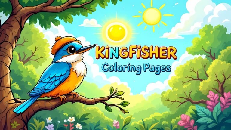 Kingfisher Coloring Pages [ Free PDF Printables ]