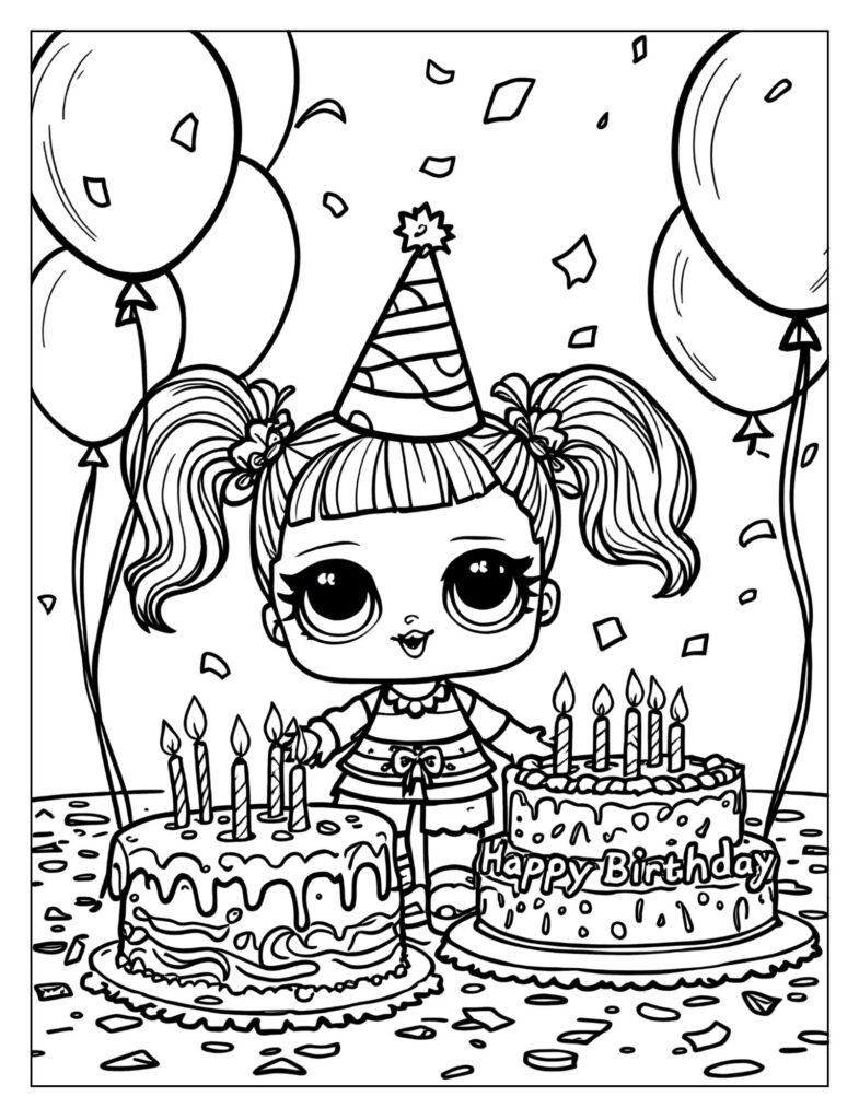 An LOL Surprise Doll striking a confident and glamorous pose, with dramatic lighting or stage elements.