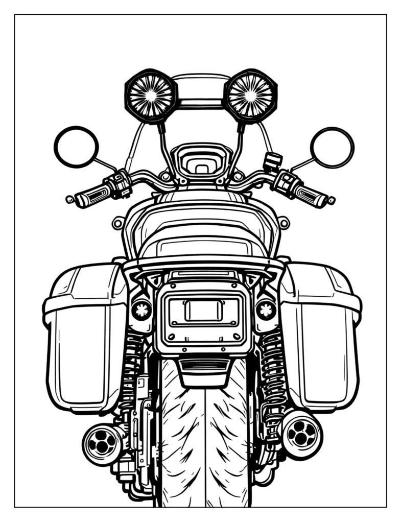 Close-up of the bright, flashing red and blue emergency lights and siren speaker on a police motorcycle.