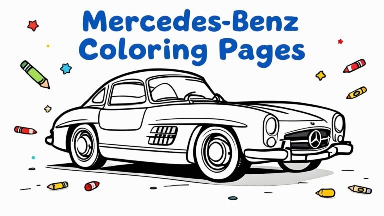 15 Free Mercedes-Benz Coloring Pages(PDF Printables)