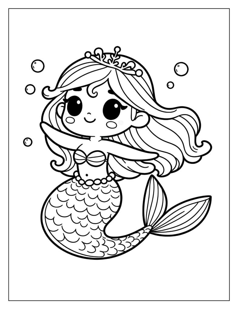 A mermaid casting a spell or using magic, possibly with glowing hands or shimmering effects.