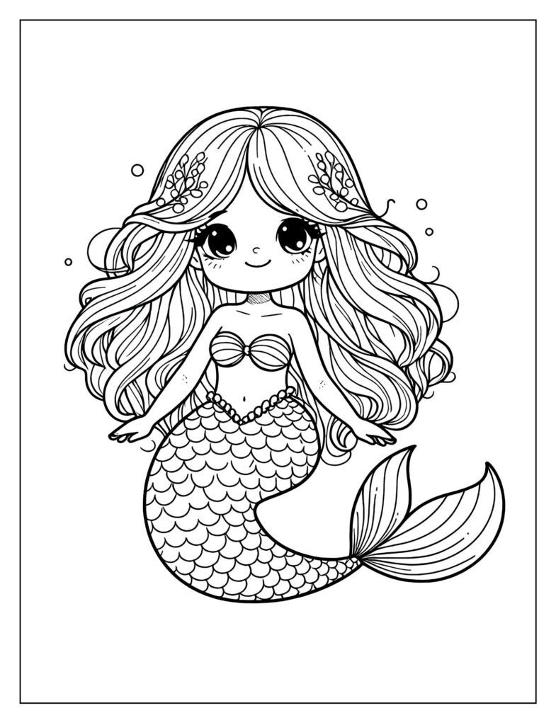 A scene capturing a magical moment in a mermaid's life, perhaps involving transformation or enchantment.