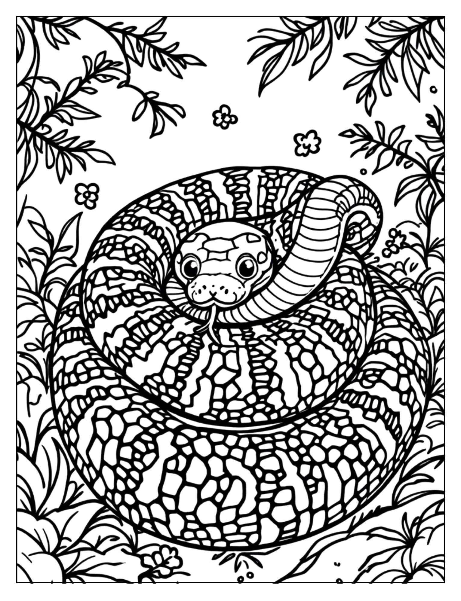 100 Free Printables Snake Coloring Pages - Freentable